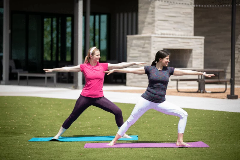 Start your day the right way with a few sun salutations on our yoga lawn.
