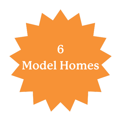 6 model homes badge
